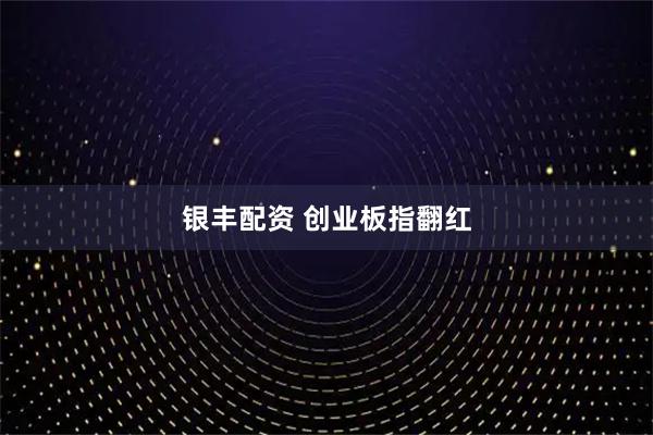 银丰配资 创业板指翻红